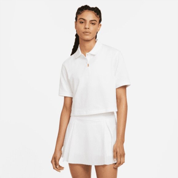 Nike White Women's Polo Dri Fit - Size Small - Picture 1 of 7